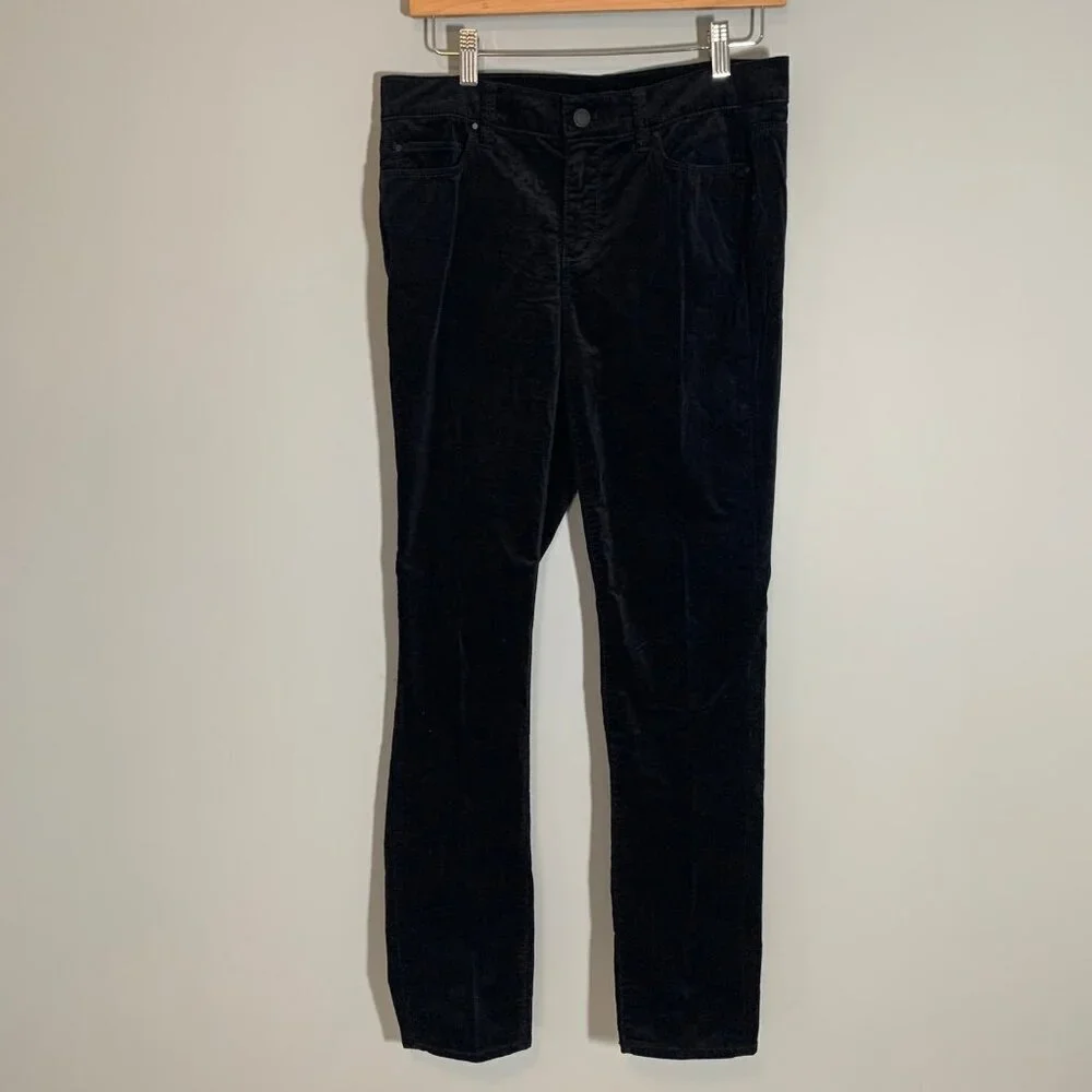Ann Taylor The Skinny Modern Fit Black Velvet Pants Women's‎ Size 6